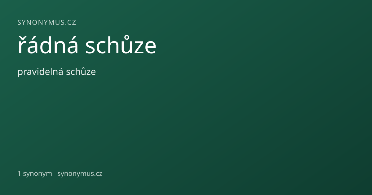 Náhled odkazu: řádná schůze