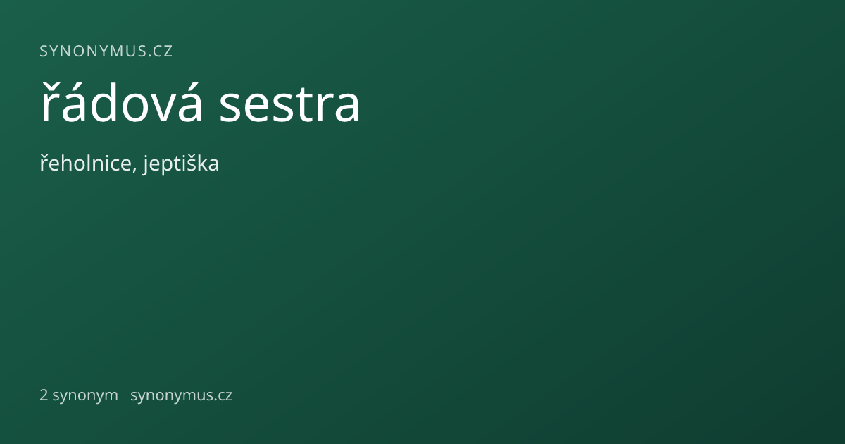 Náhled odkazu: řádová sestra