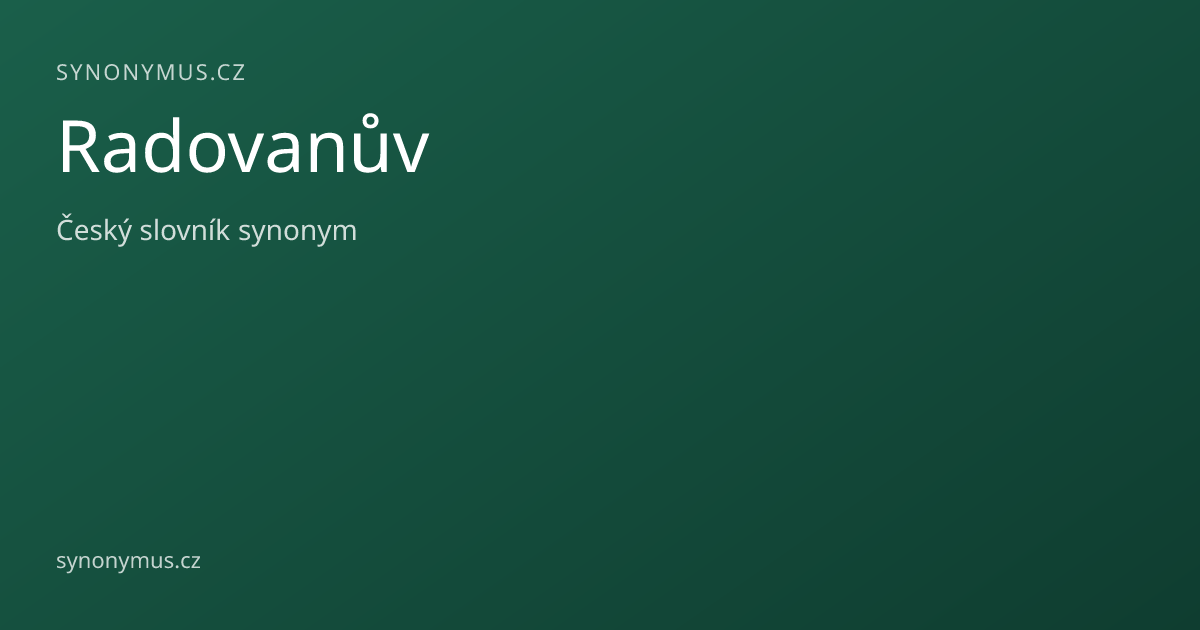 Náhled odkazu: Radovanův