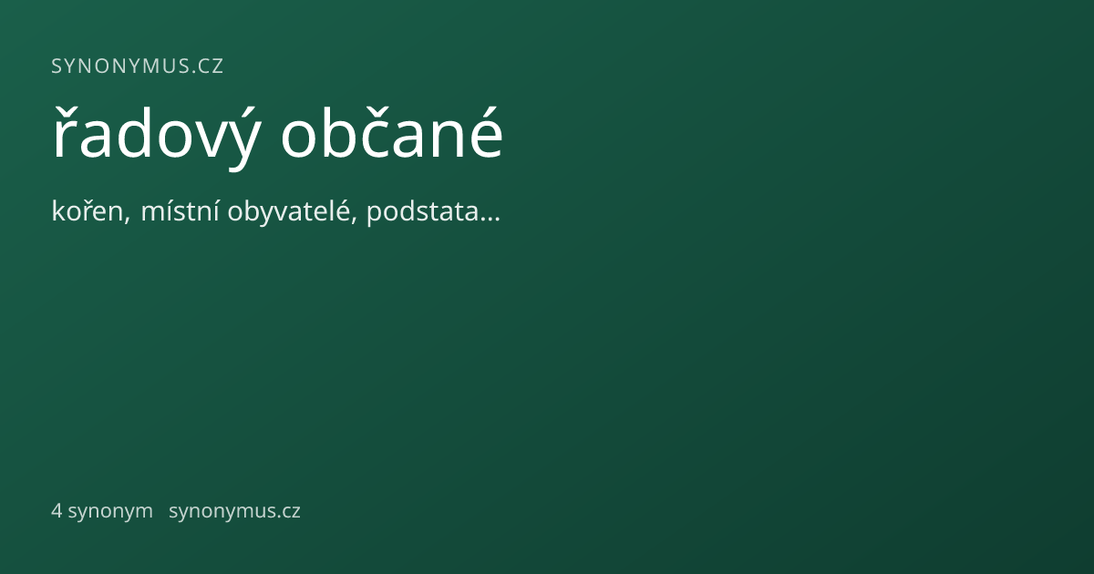 Náhled odkazu: řadový občané