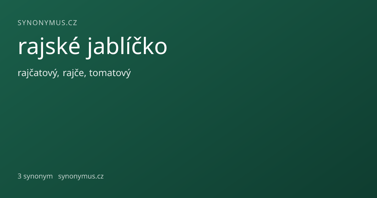 Náhled odkazu: rajské jablíčko