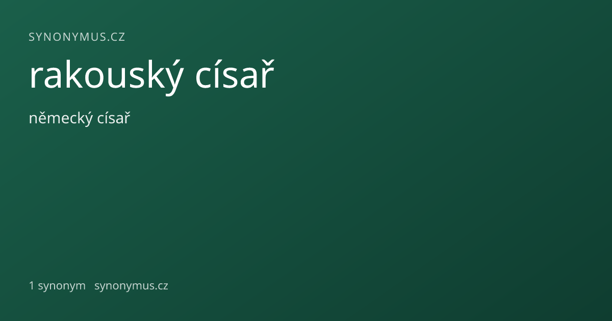 Náhled odkazu: rakouský císař