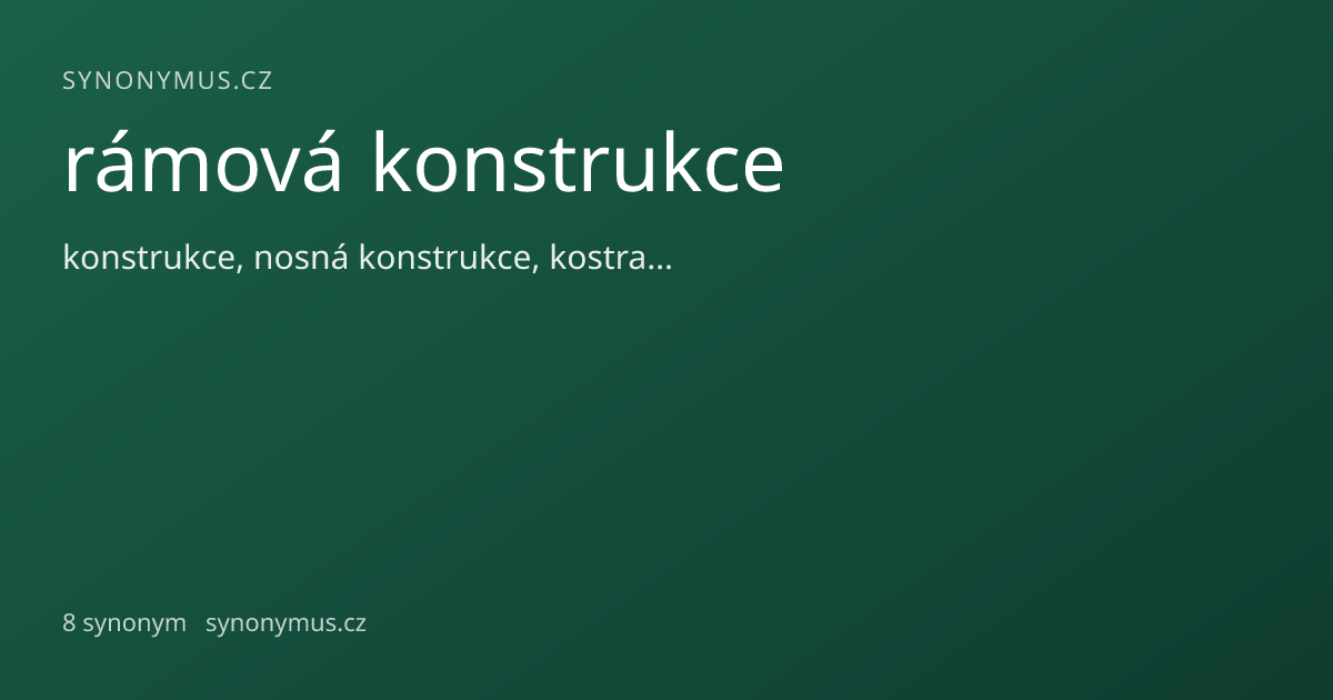 Náhled odkazu: rámová konstrukce