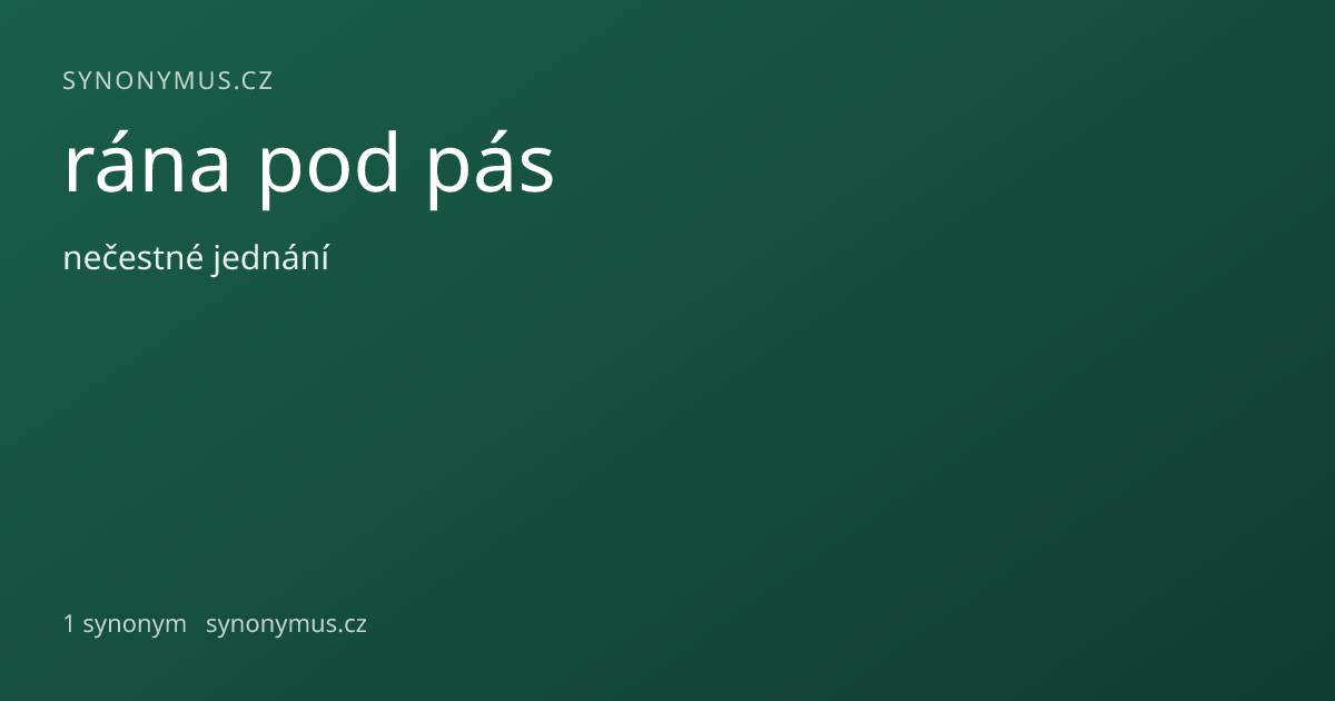 Náhled odkazu: rána pod pás