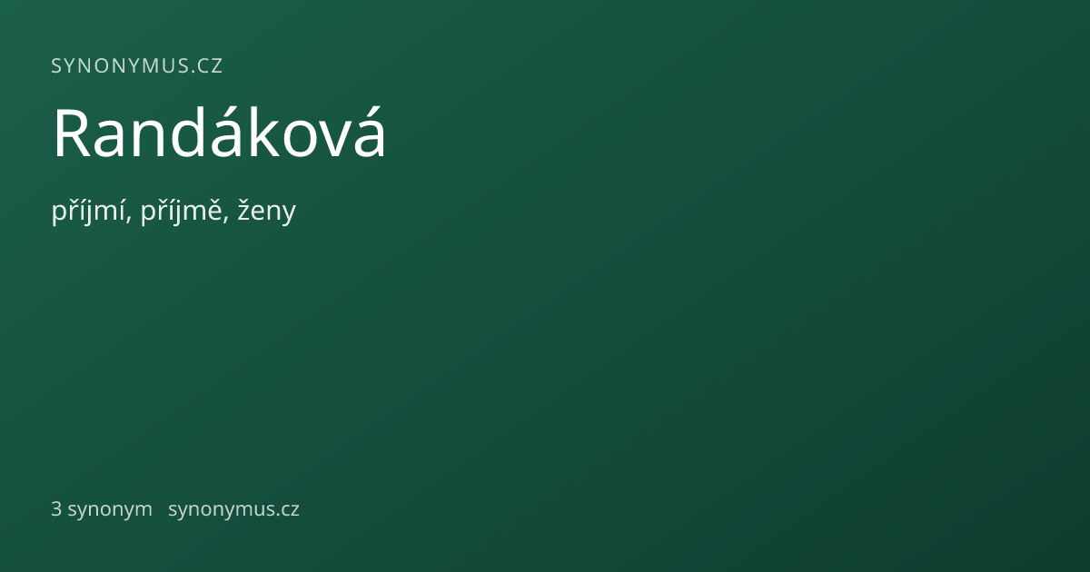 Náhled odkazu: Randáková