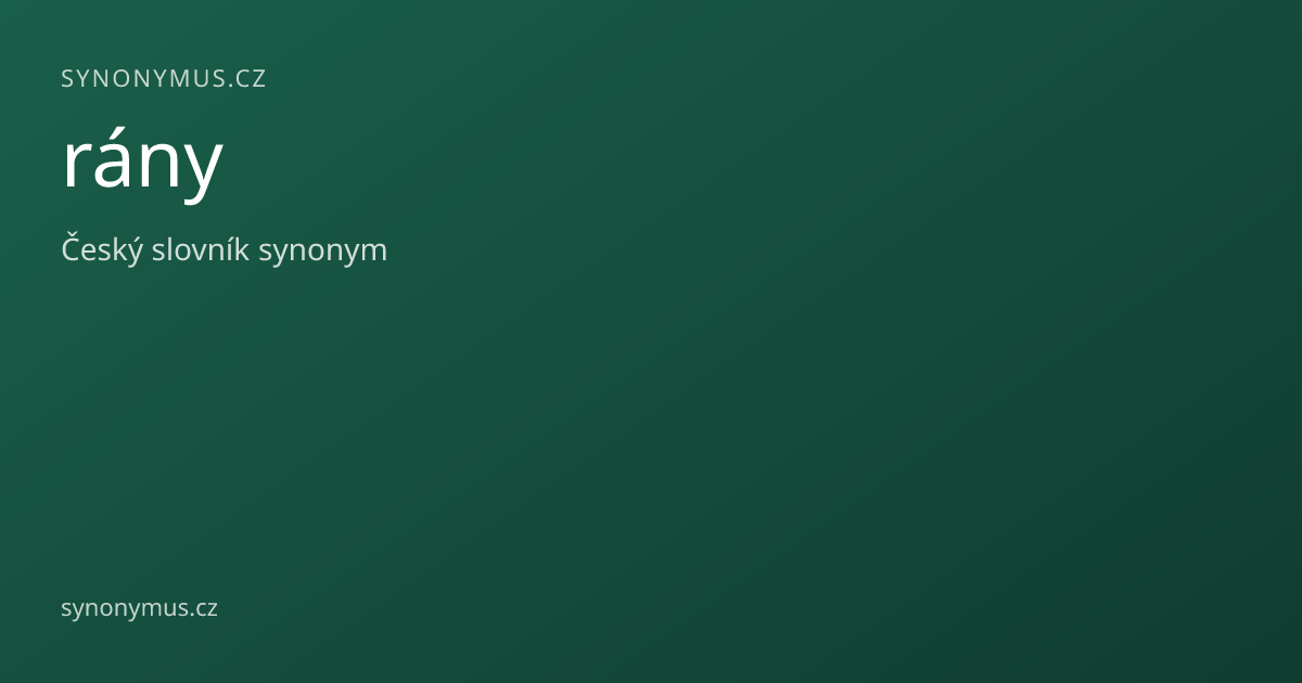 Náhled odkazu: rány