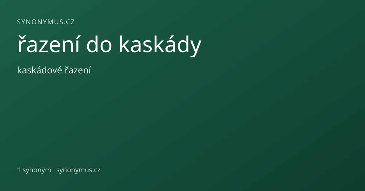 Náhled odkazu: řazení do kaskády