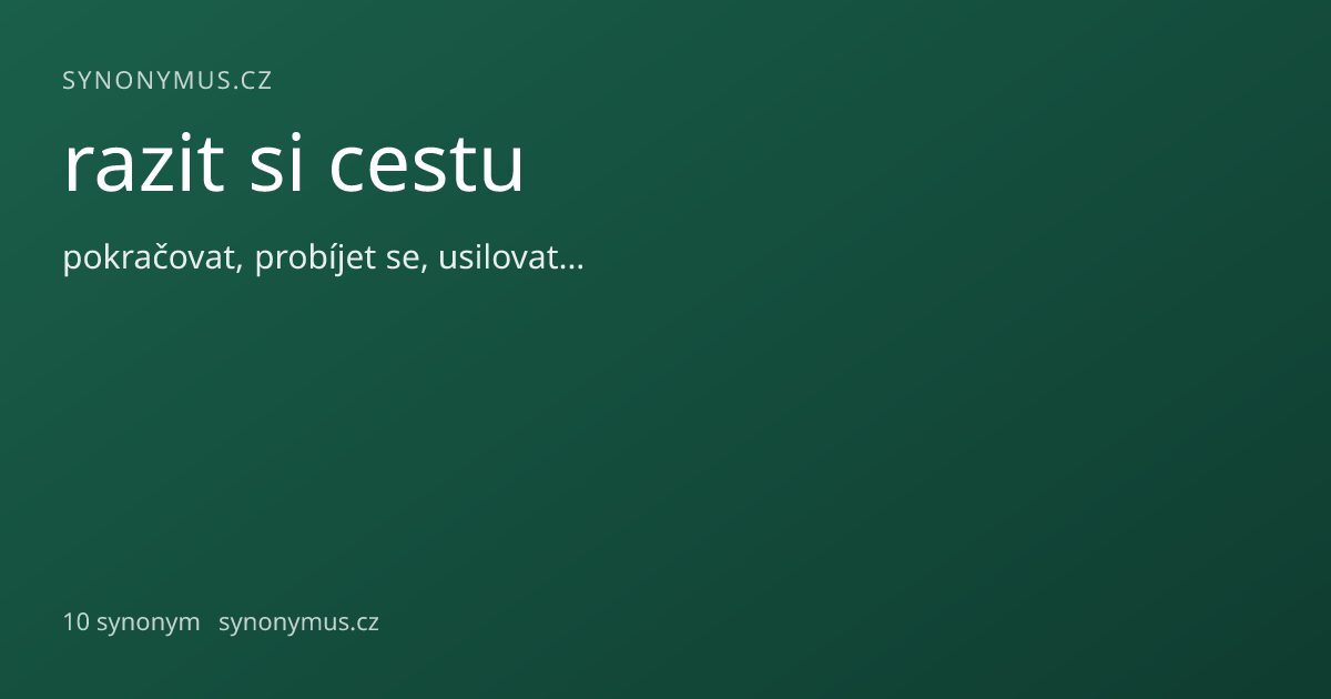 Náhled odkazu: razit si cestu