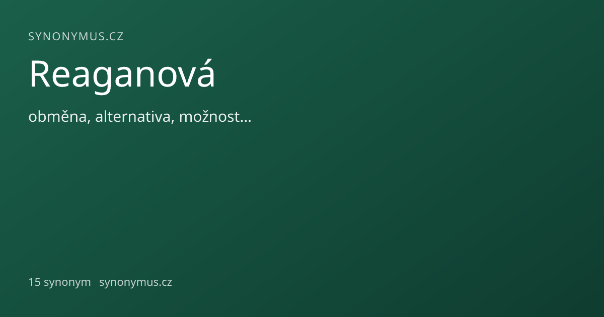Náhled odkazu: Reaganová