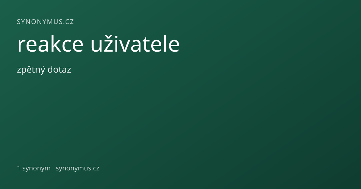 Náhled odkazu: reakce uživatele