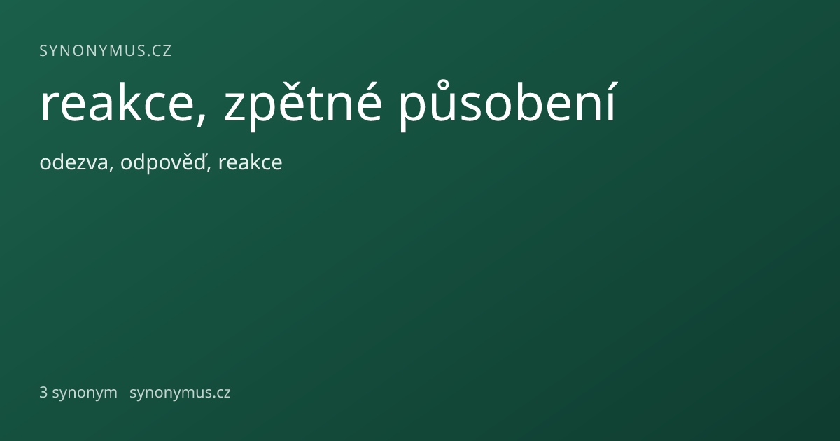 Náhled odkazu: reakce, zpětné působení