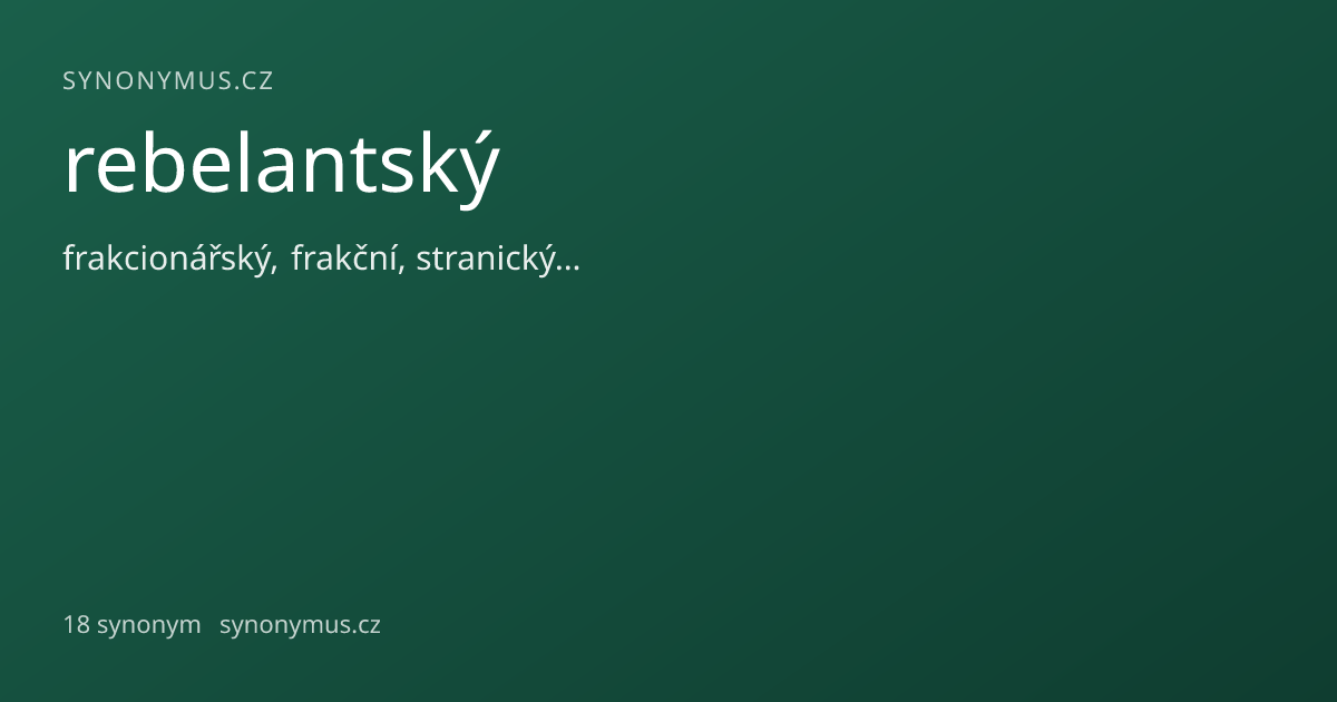 Náhled odkazu: rebelantský