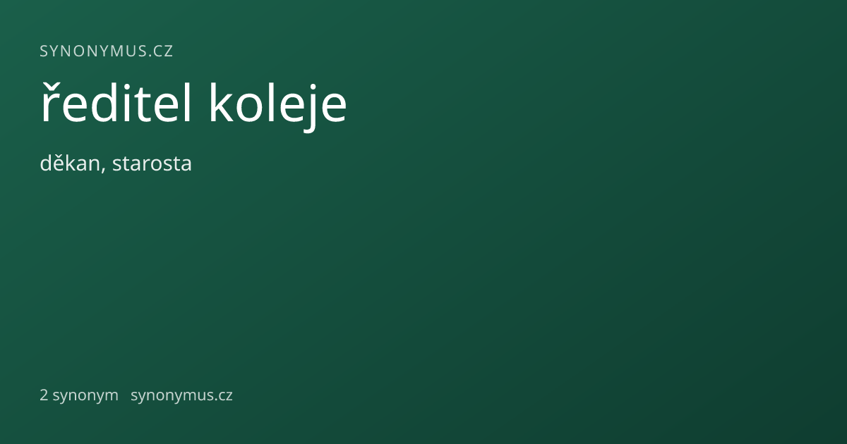 Náhled odkazu: ředitel koleje