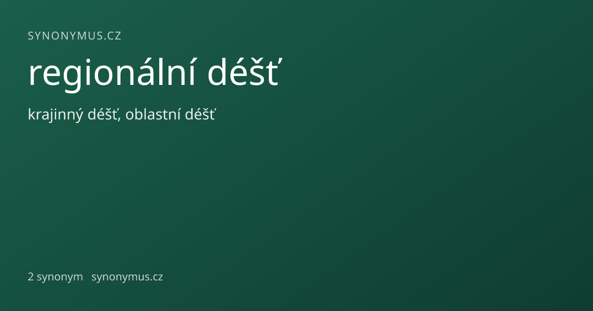 Náhled odkazu: regionální déšť