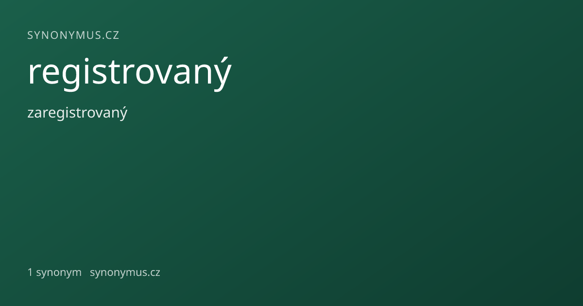 Náhled odkazu: registrovaný