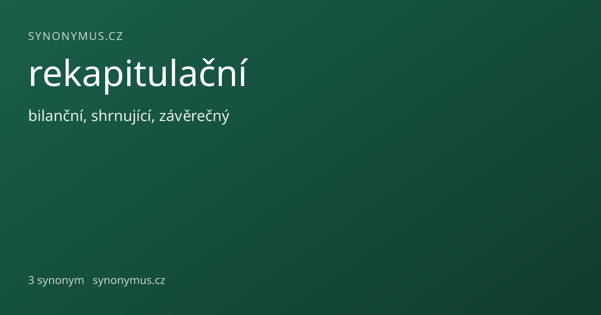 Náhled odkazu: rekapitulační