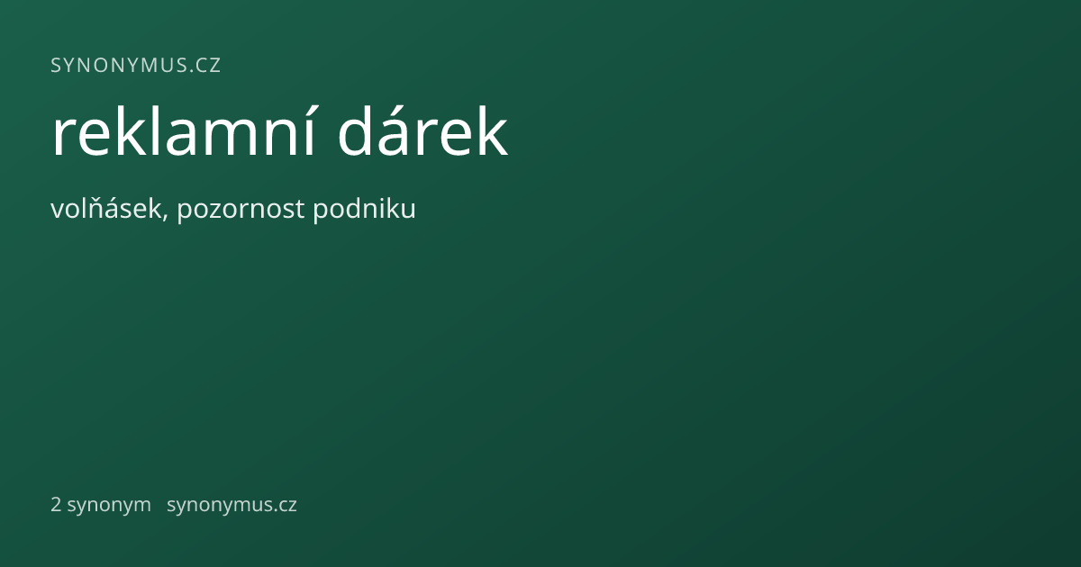 Náhled odkazu: reklamní dárek