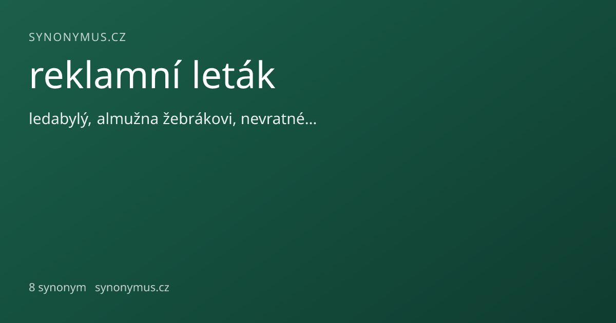 Náhled odkazu: reklamní leták