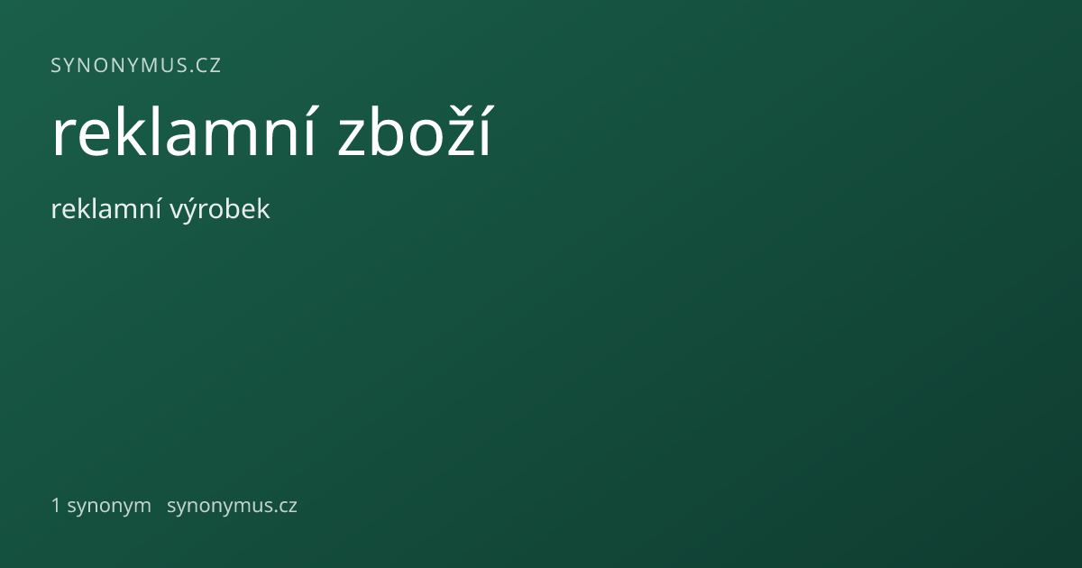 Náhled odkazu: reklamní zboží
