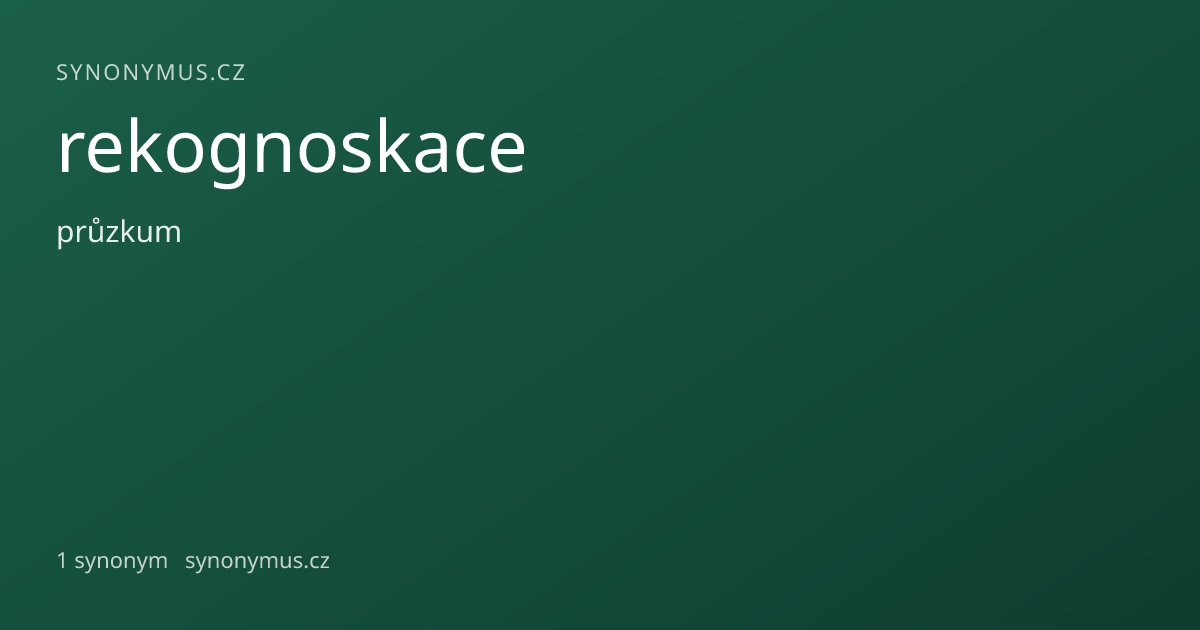 Náhled odkazu: rekognoskace