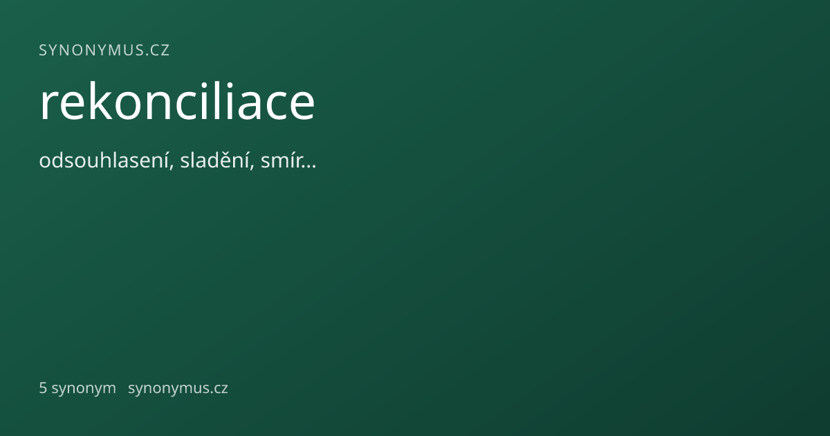 Náhled odkazu: rekonciliace