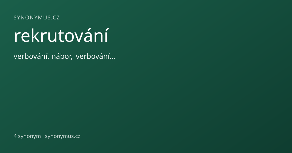 Náhled odkazu: rekrutování