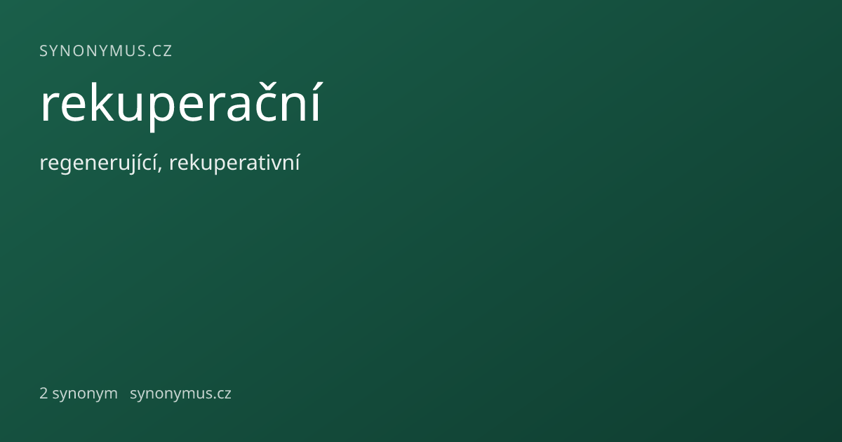 Náhled odkazu: rekuperační