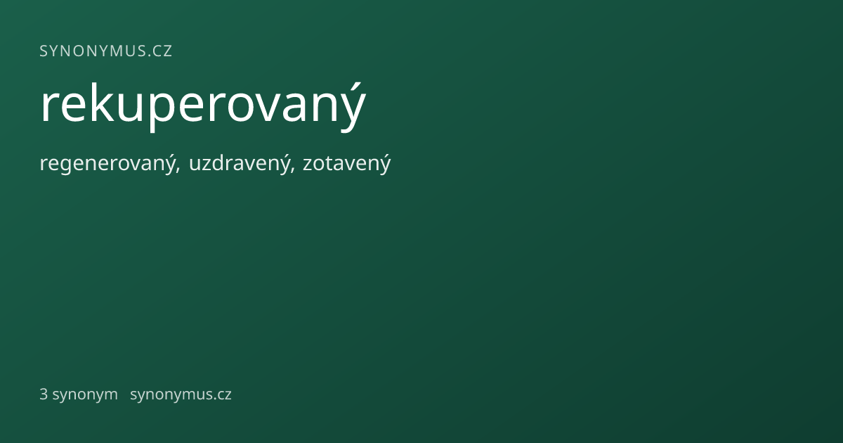 Náhled odkazu: rekuperovaný