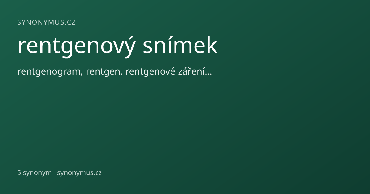 Náhled odkazu: rentgenový snímek