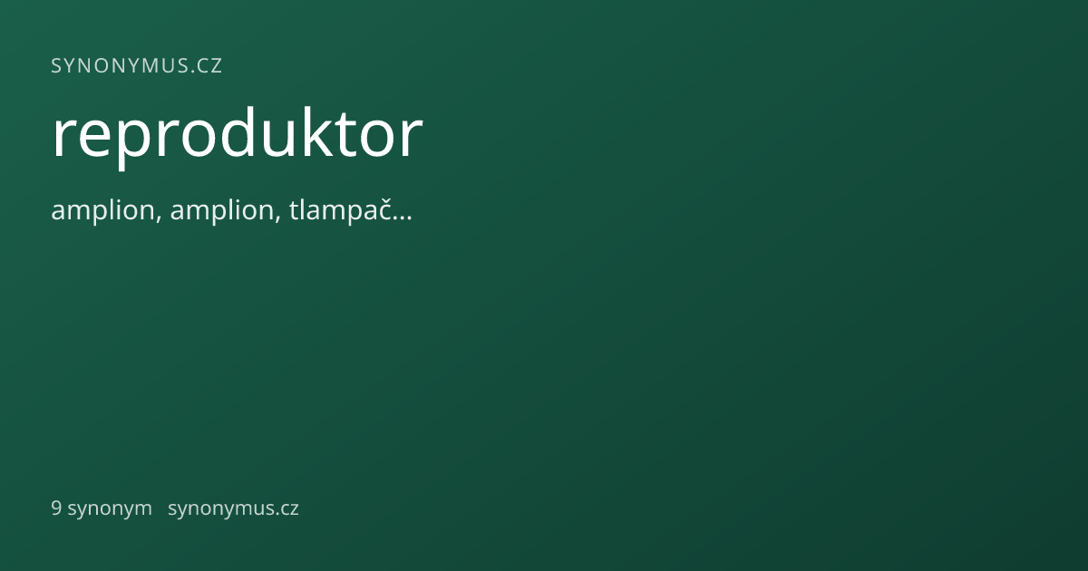 Náhled odkazu: reproduktor