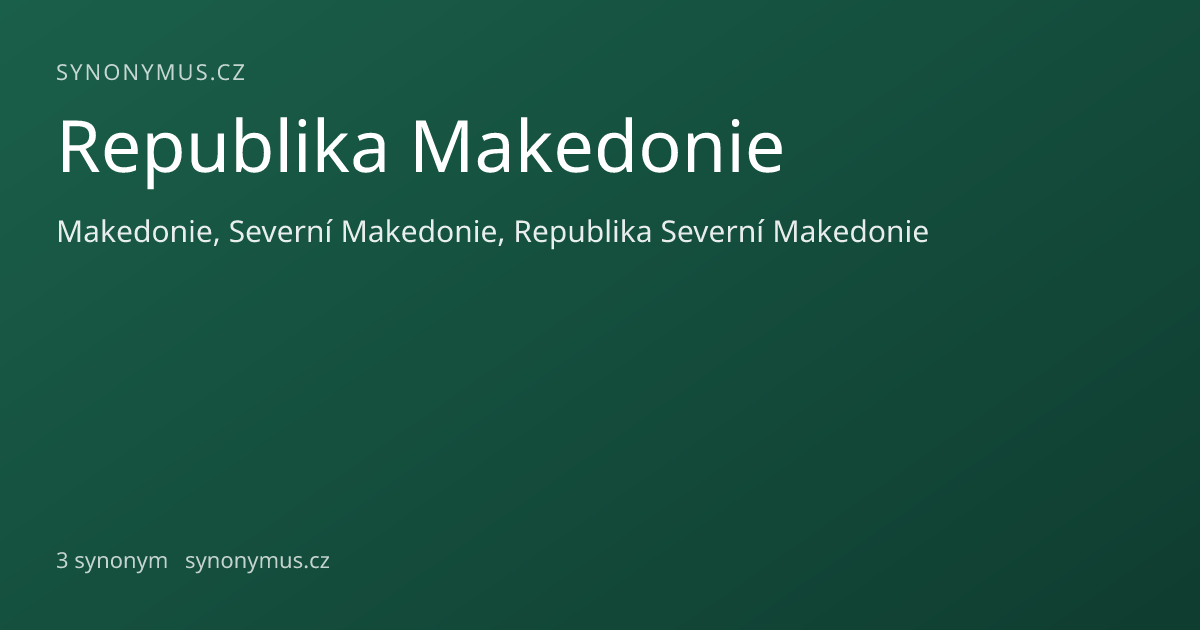 Náhled odkazu: Republika Makedonie