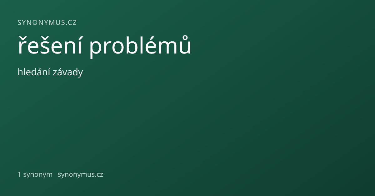 Náhled odkazu: řešení problémů