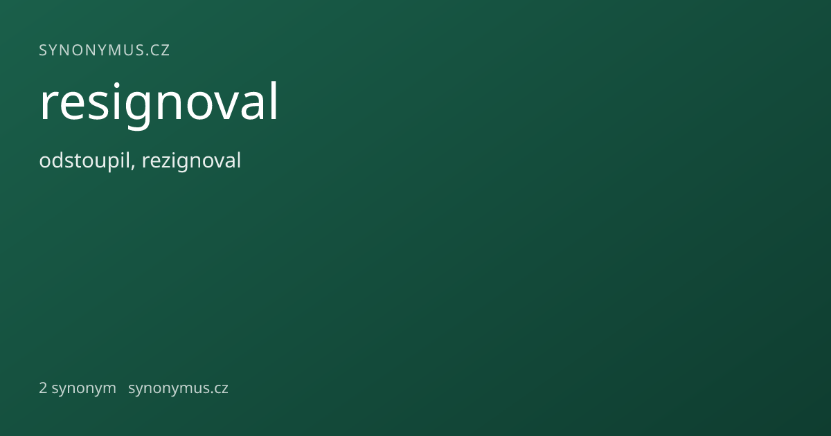 Náhled odkazu: resignoval