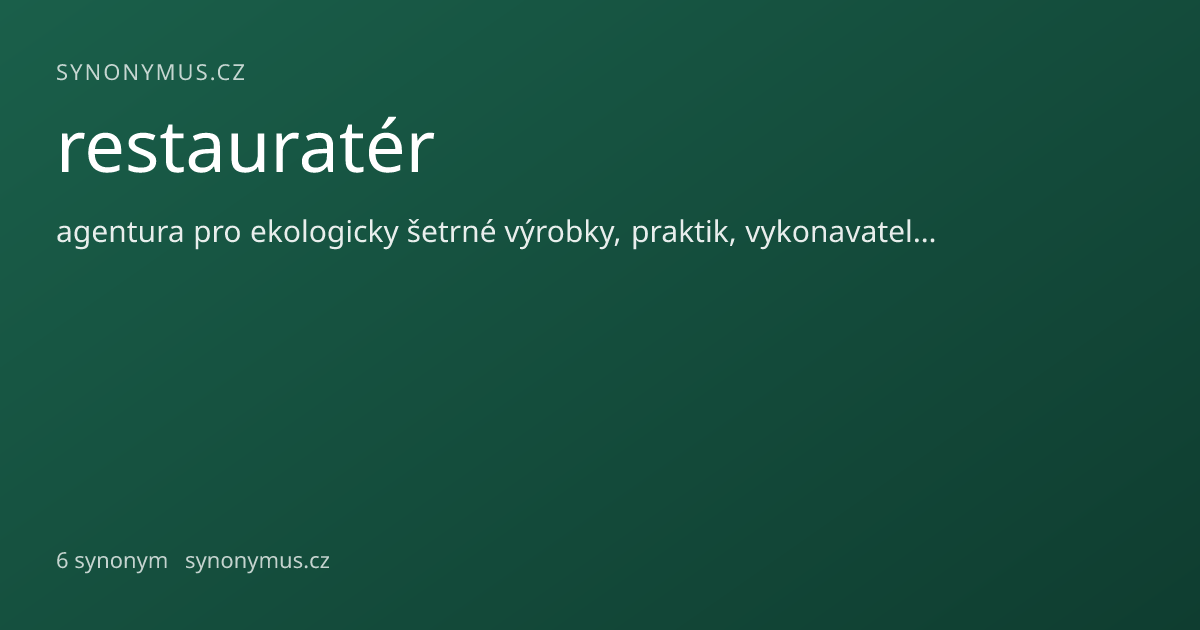 Náhled odkazu: restauratér