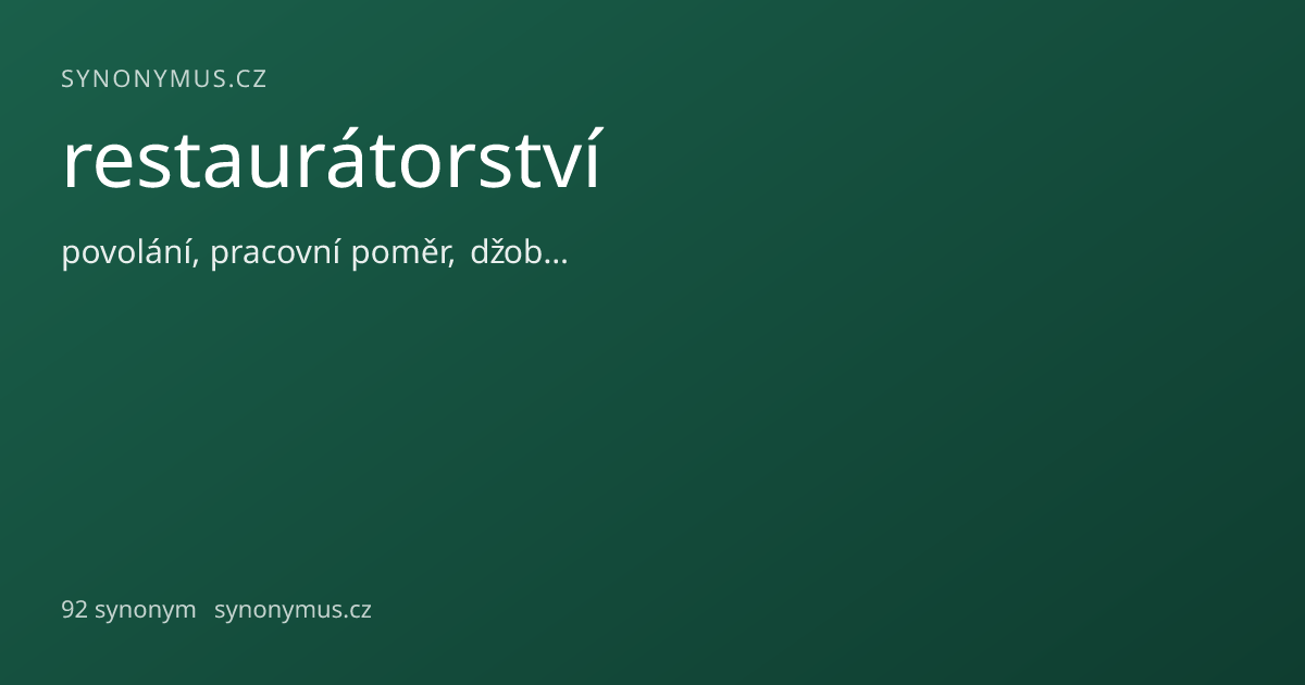 Náhled odkazu: restaurátorství