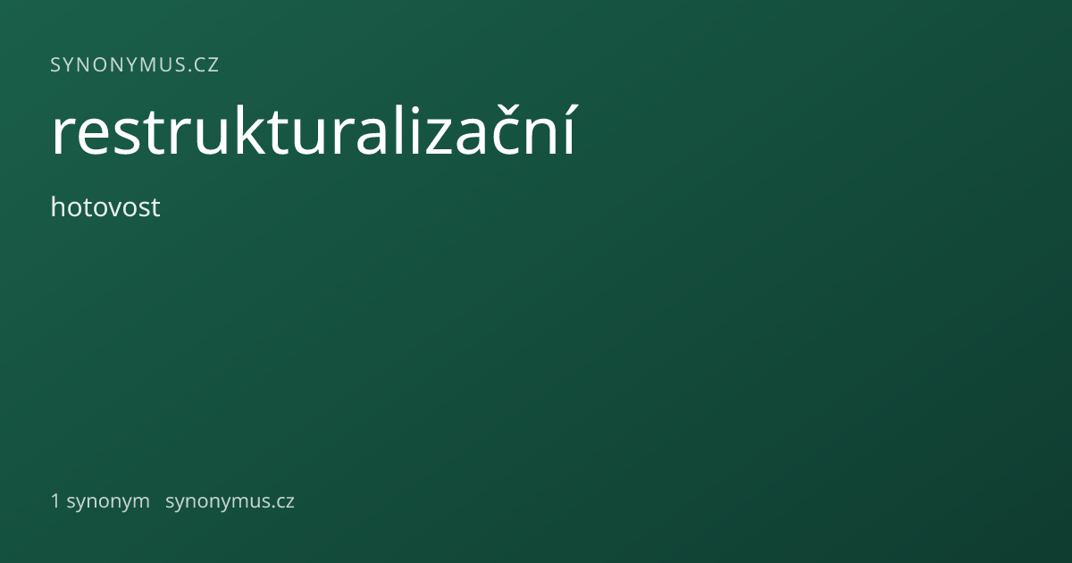 Náhled odkazu: restrukturalizační