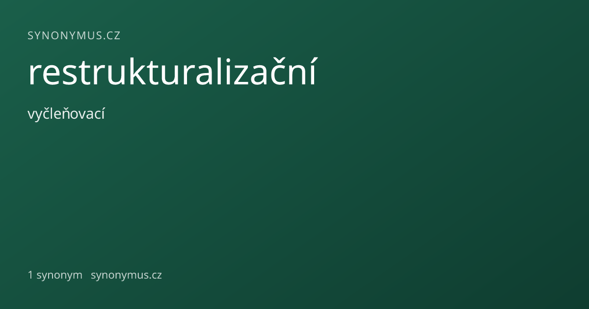 Náhled odkazu: restrukturalizační