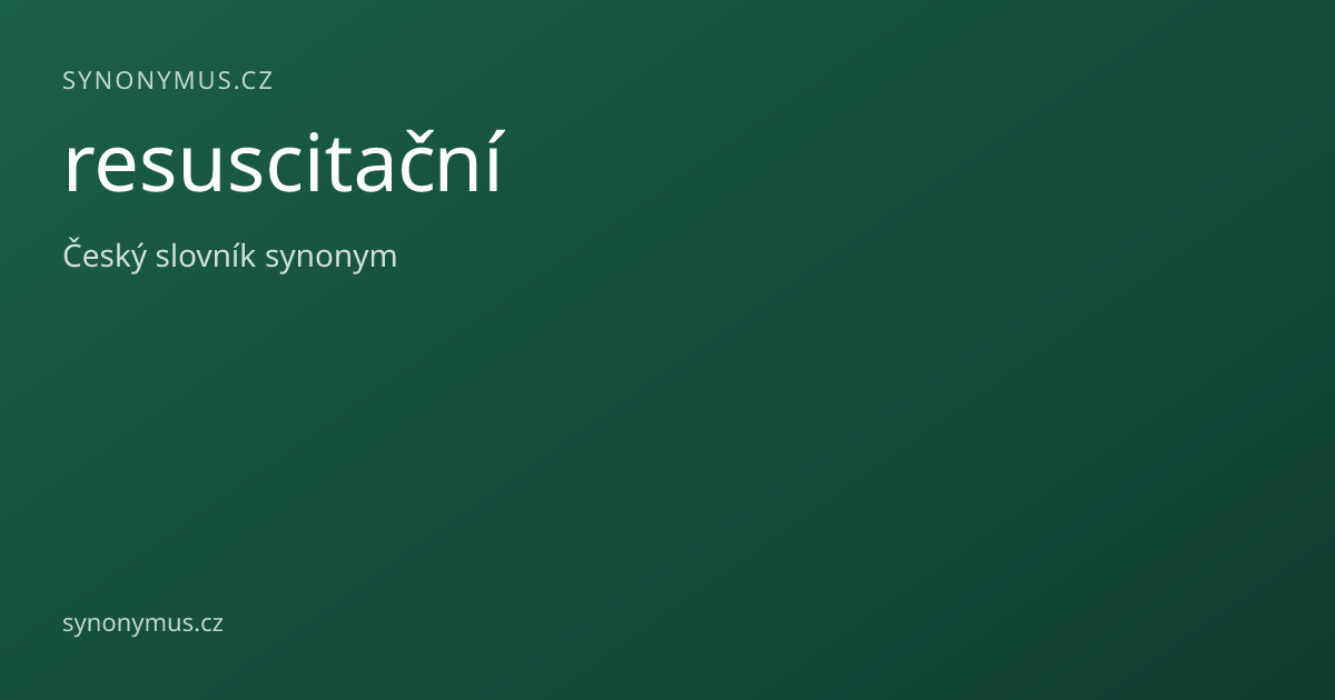 Náhled odkazu: resuscitační