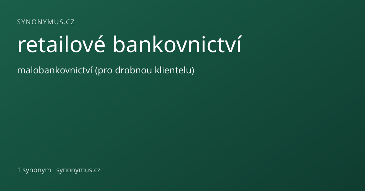 Náhled odkazu: retailové bankovnictví