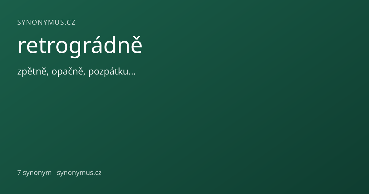 Náhled odkazu: retrográdně