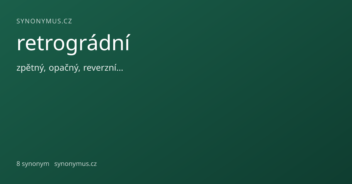 Náhled odkazu: retrográdní