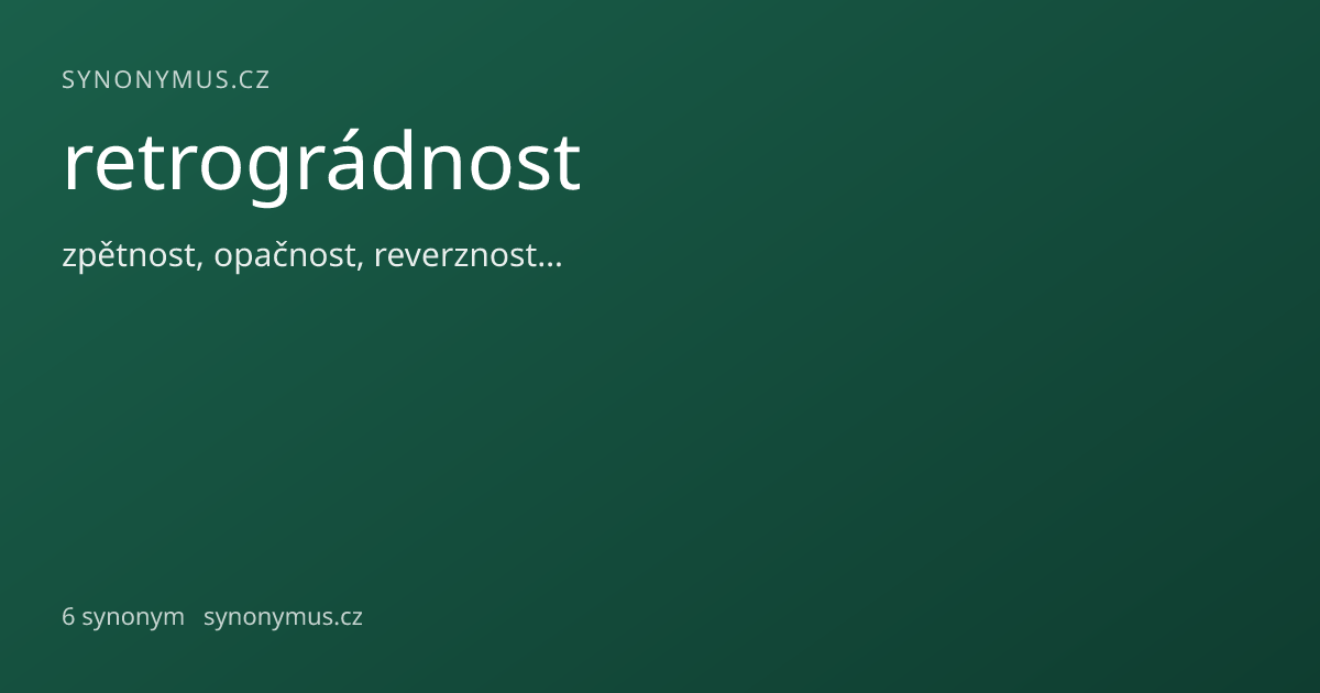 Náhled odkazu: retrográdnost