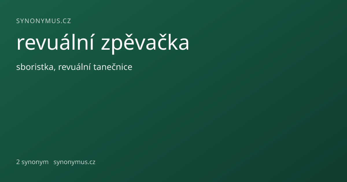 Náhled odkazu: revuální zpěvačka