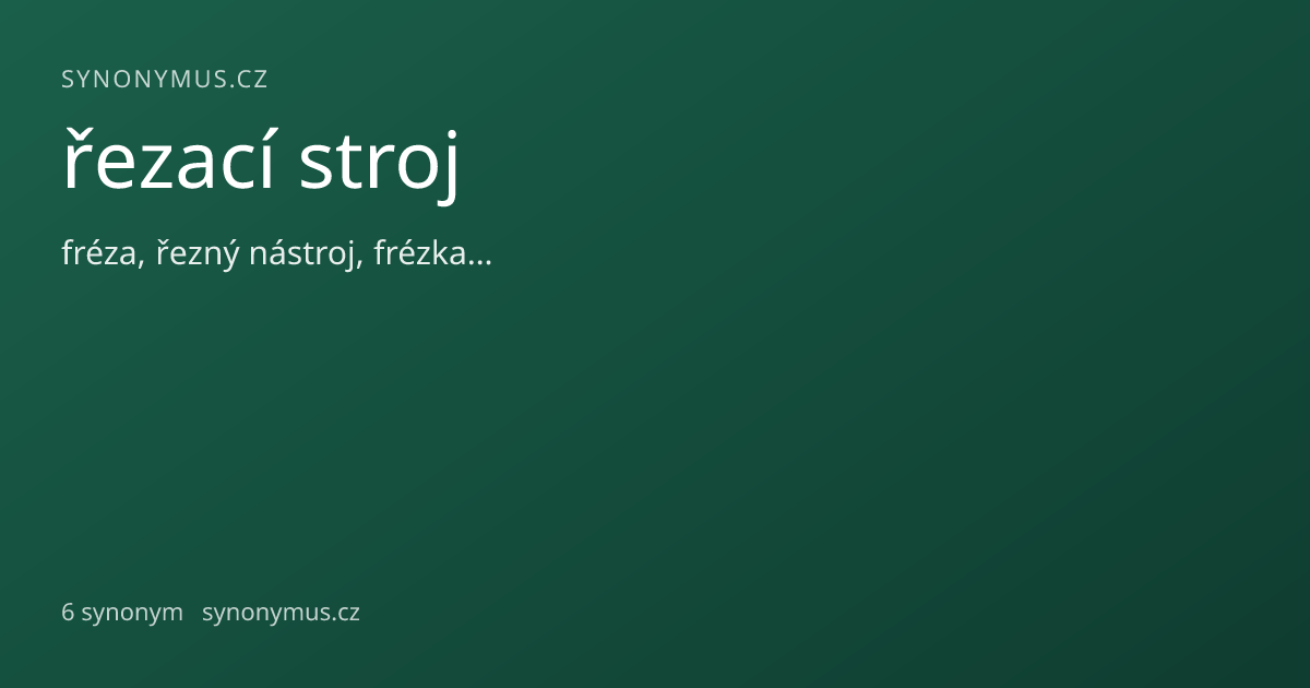 Náhled odkazu: řezací stroj