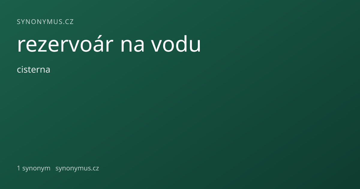 Náhled odkazu: rezervoár na vodu