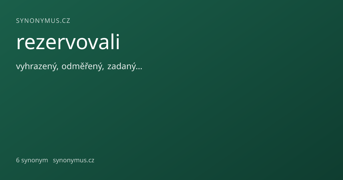 Náhled odkazu: rezervovali