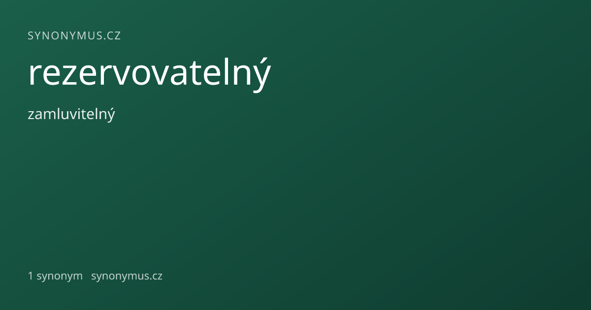 Náhled odkazu: rezervovatelný