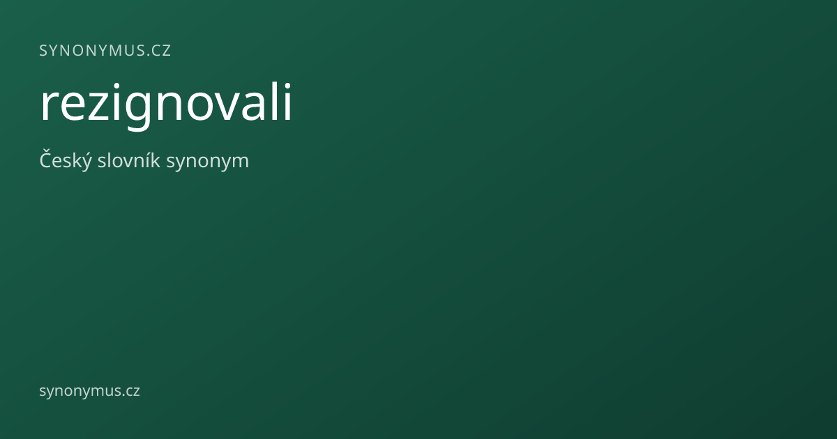 Náhled odkazu: rezignovali