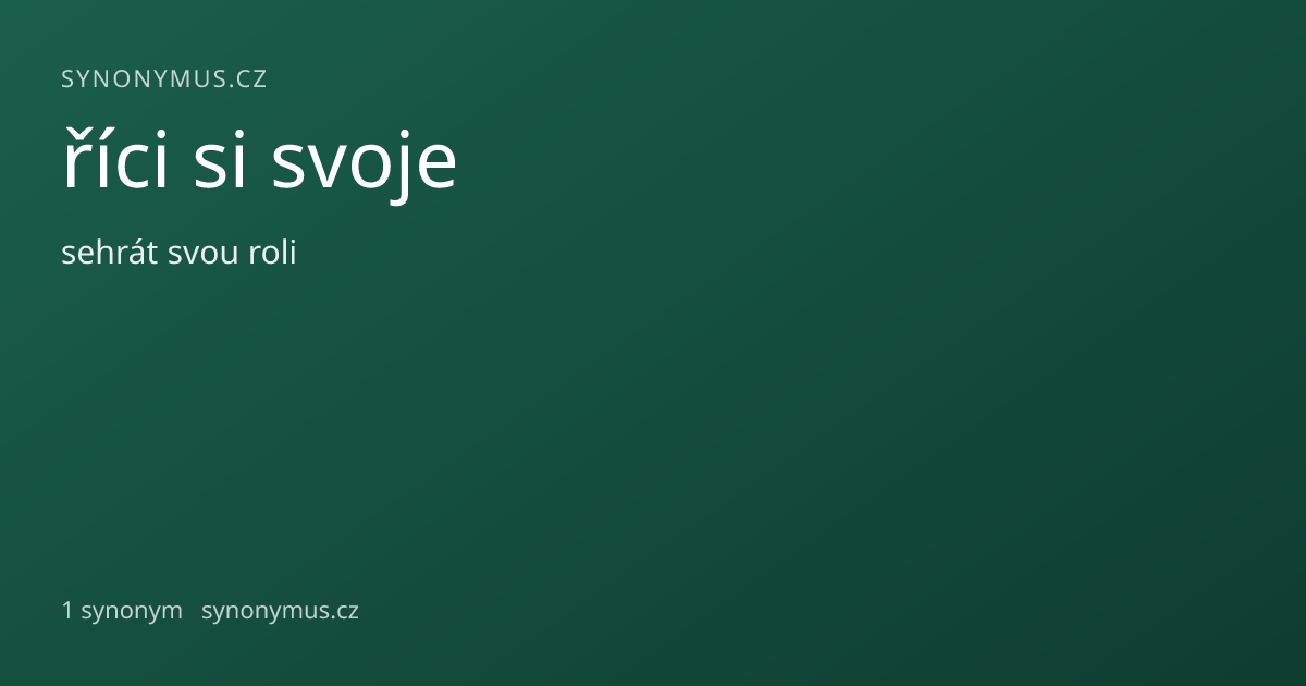 Náhled odkazu: říci si svoje
