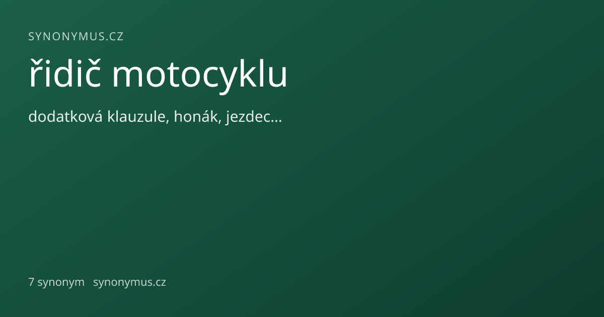 Náhled odkazu: řidič motocyklu